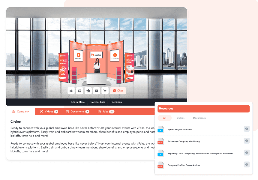 Enable Employers To Share Company Culture & Information In A Branded Booth.-min