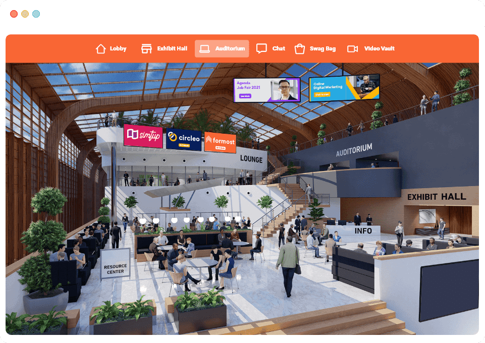 3D virtual tradeshow environment